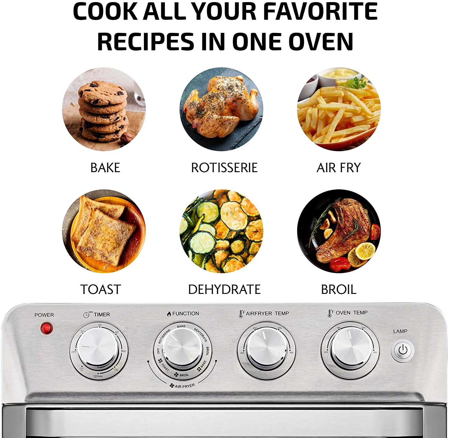 Ovente Multifunction Air Fryer Rotisserie Oven GGMyHome