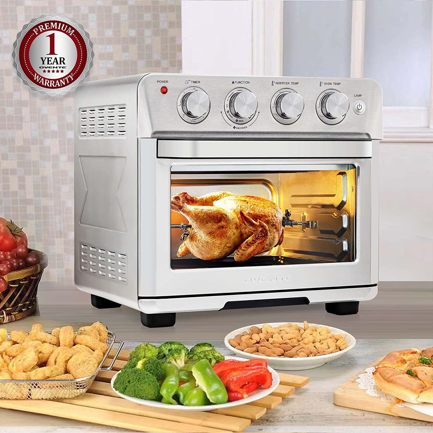 Ovente Multifunction Air Fryer Rotisserie Oven GGMyHome