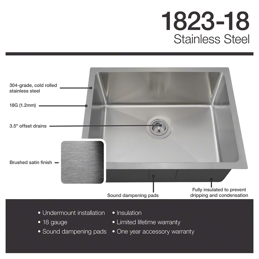 MR Direct 1823 18 Gauge Undermount Stainless Steel 23 In Single Bowl   E09898c9 14ad 4bc4 917a A484eeb654cc 1.db8c3240fb860997f98671eb13e61e28 