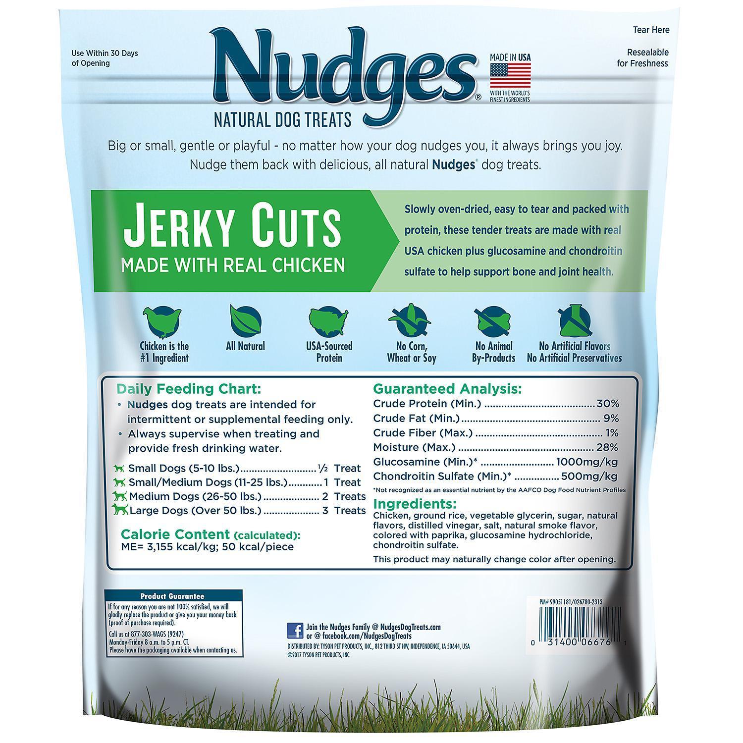Nudges Health & Wellness Chicken Jerky Dog Treats, 40 oz. GGMyHome