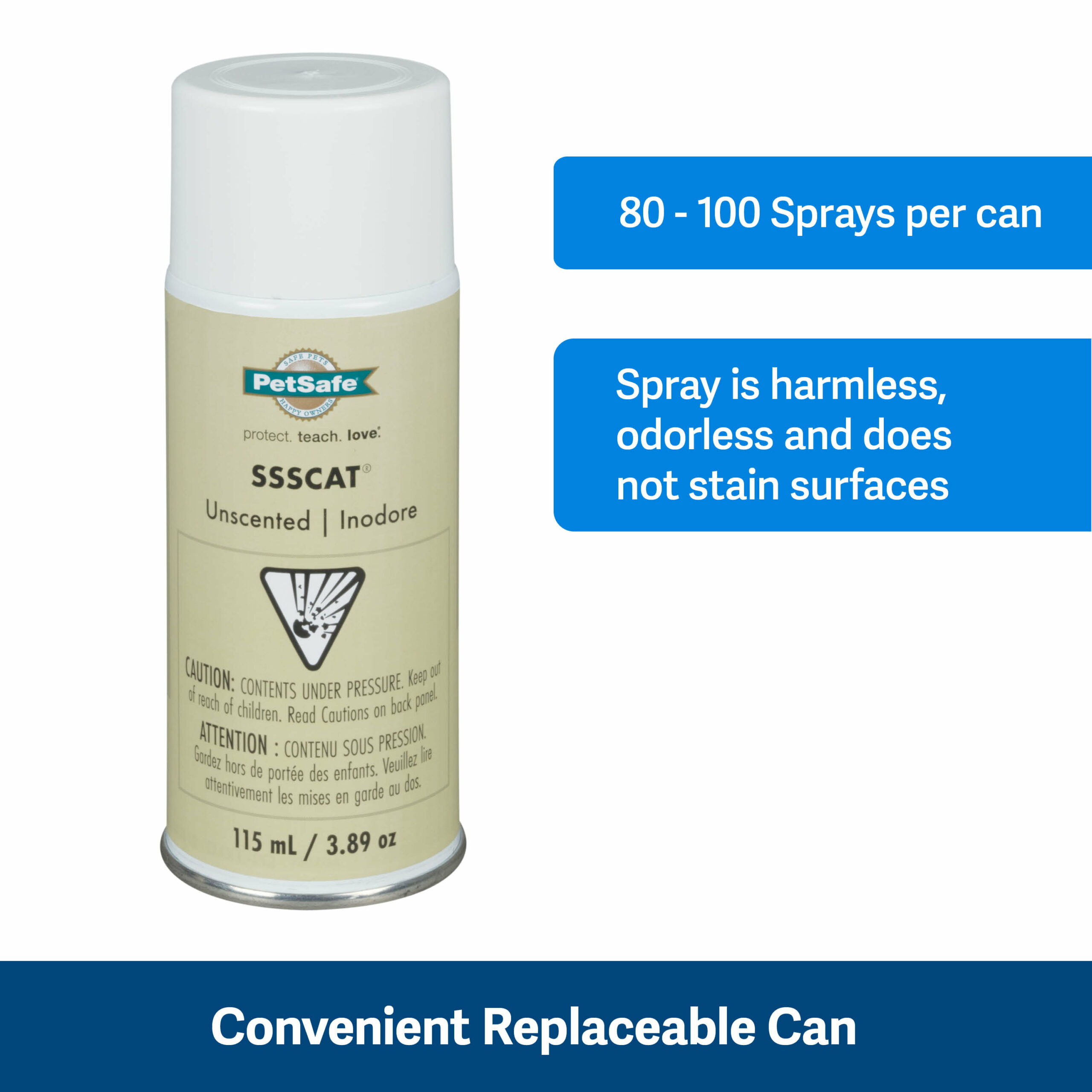 PetSafe SSSCAT Spray Deterrent & Repellent for Cats & Dogs, 3.89 Fl. Oz